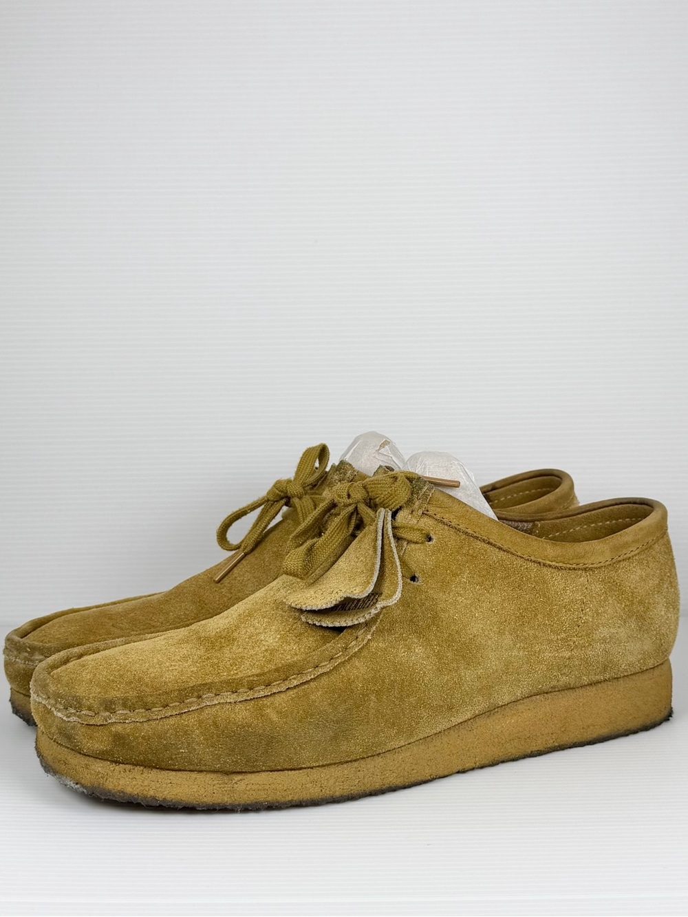 Clarks Originals Wallabee Men’s 11.5 Tan Suede Moc Toe Crepe Sole Shoes